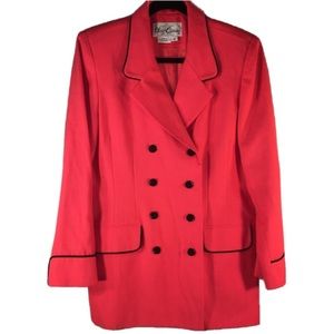 Vintage Oleg Cassini Double Breasted Blazer Sz 10